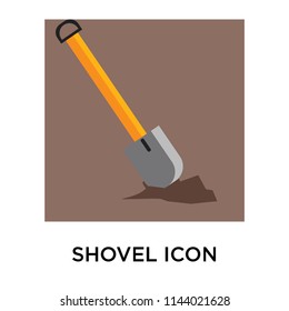 Shovel icon vector isolated on white background for your web and mobile app design, Shovel logo concept