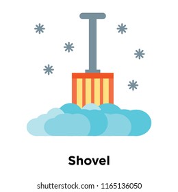 Shovel icon vector isolated on white background, Shovel transparent sign , snowy cold winter symbols