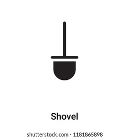 Shovel icon vector isolated on white background, logo concept of Shovel sign on transparent background, filled black symbol