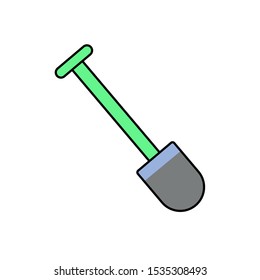 Shovel icon vector isolated on white background
