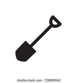 Shovel Icon Vector Isolated On White Background