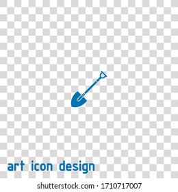 Vector de icono de pala en fondo aislado