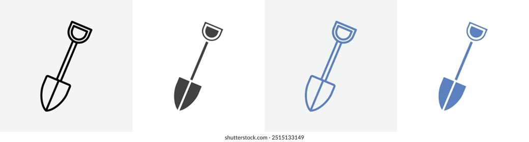 shovel icon vector set use for web ui or app
