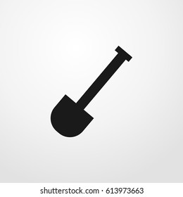 shovel icon. vector sign symbol on white background