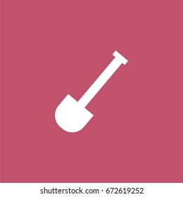 shovel icon. vector sign symbol on white background