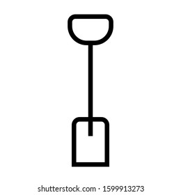 Shovel icon vector in simple design