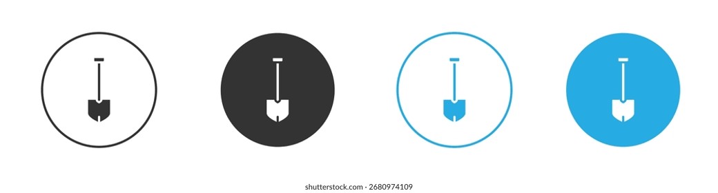 Icono de pala estilo Vector plana colección de moda.