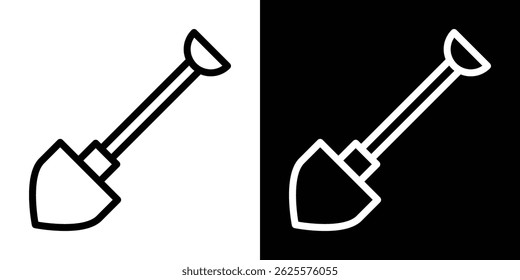 Vector del icono de la pala para el Web y el App móvil. Símbolo aislado.