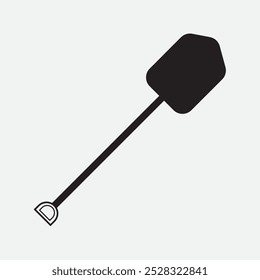 Icono de la pala. Vector de la pala en el fondo blanco. Ilustración vectorial.