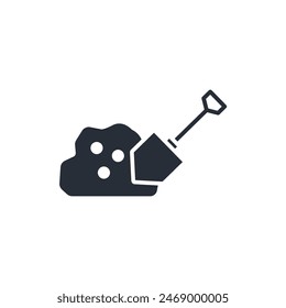 shovel icon. vector.Editable stroke.linear style sign for use web design,logo.Symbol illustration.