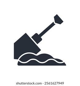 Shovel icon. vector.Editable stroke.linear style sign for use web design,logo.Symbol illustration.