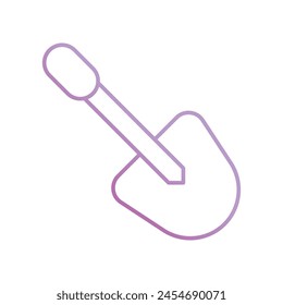 Schaufelsymbol mit weißem Hintergrund Vektorgrafik Stock Illustration