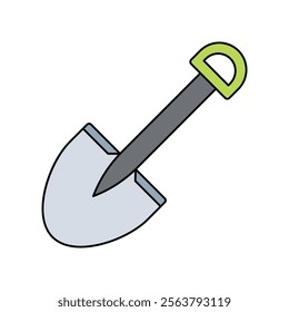 shovel icon with white background vector stock illustration
