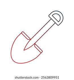shovel icon with white background vector stock illustration