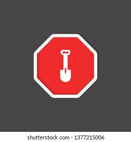 shovel icon. work sign