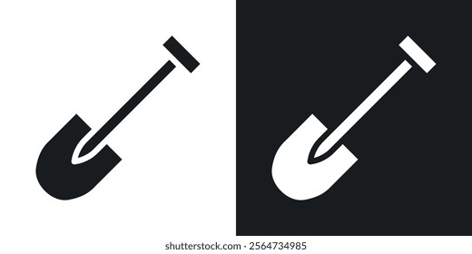 Shovel icons in flat syle