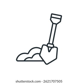 shovel icons isolated on White Background. Flat style design