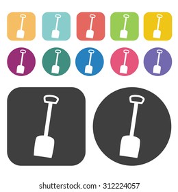 Shovel icons set. Vector Illustration eps10. 