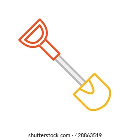 Shovel Illustration - Flat Icon