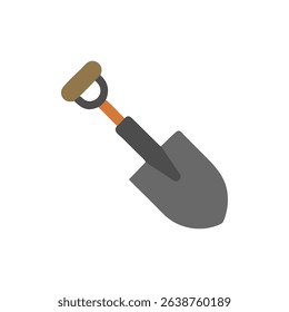 Shovel illustration on White Background, gardening and construction tool