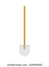 Shovel isolated. Hand tool for work on white background