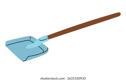 Shovel shovel. An isolated illustration. Gardening and construction equipment. Seasonal work. A product for agricultural crops. Suitable for ecology, garden, cleaning, household, packaging design