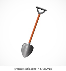 Shovel isolated on a white background.