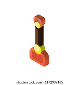 Shovel isometric left top view 3D icon