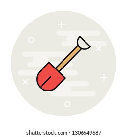 Shovel line icon