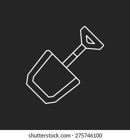 shovel line icon