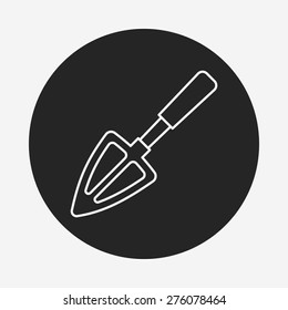shovel line icon