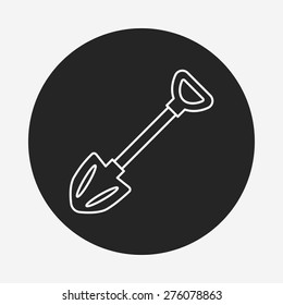 shovel line icon