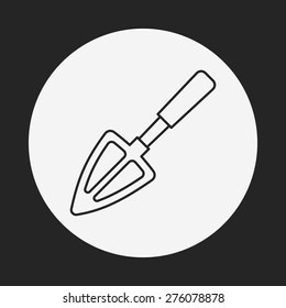 shovel line icon