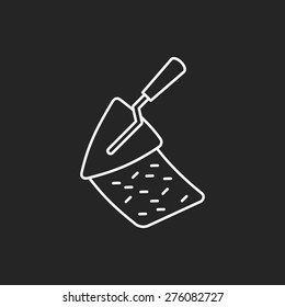 shovel line icon