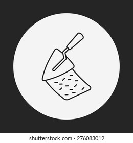 shovel line icon