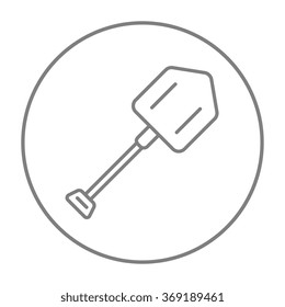 Shovel line icon.