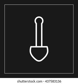 shovel line icon