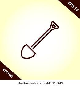 shovel line icon