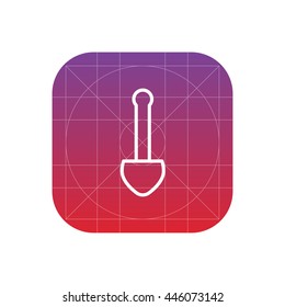 shovel line icon