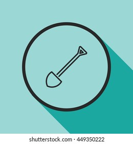 shovel line icon