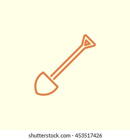 shovel line icon