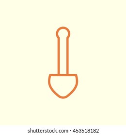 shovel line icon