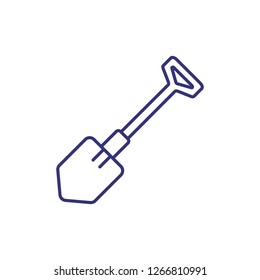 Shovel line icon. Spade, hand tool, instrument. Construction concept. Can be used for topics like building, gardening, digging