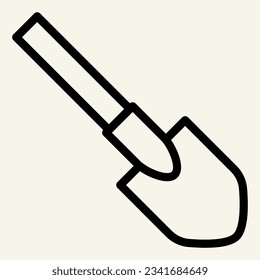 Shovel line icon. Tool vector illustration isolated on white. Equipment outline style designed for and app. Eps 10.