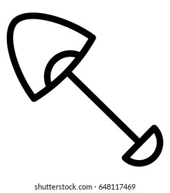 Shovel Line Vector Icon