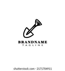shovel logo icon design template modern illustration