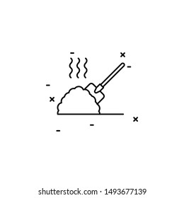 shovel, manure icon. Simple thin line, outline vector of Agriculture icons for UI and UX, website or mobile application