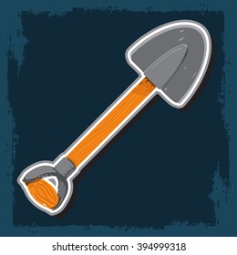 Shovel mining icon.