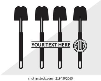Shovel Monogram SVG Printable Vector Illustration