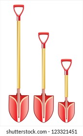 Shovel on white background